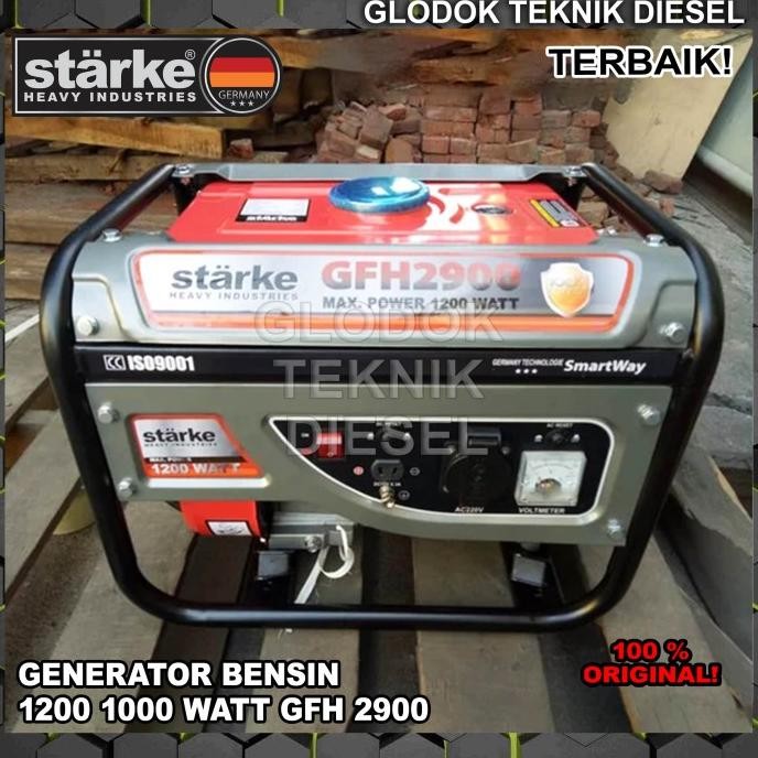 Jual Starke Genset Bensin 1200 1000 Watt Generator Tembaga Gfh2900 Gfh ...