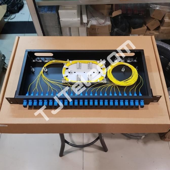 Jual otb rack 24 core / odf rack.ount 24 core sc upc ( hitam ) | Shopee ...