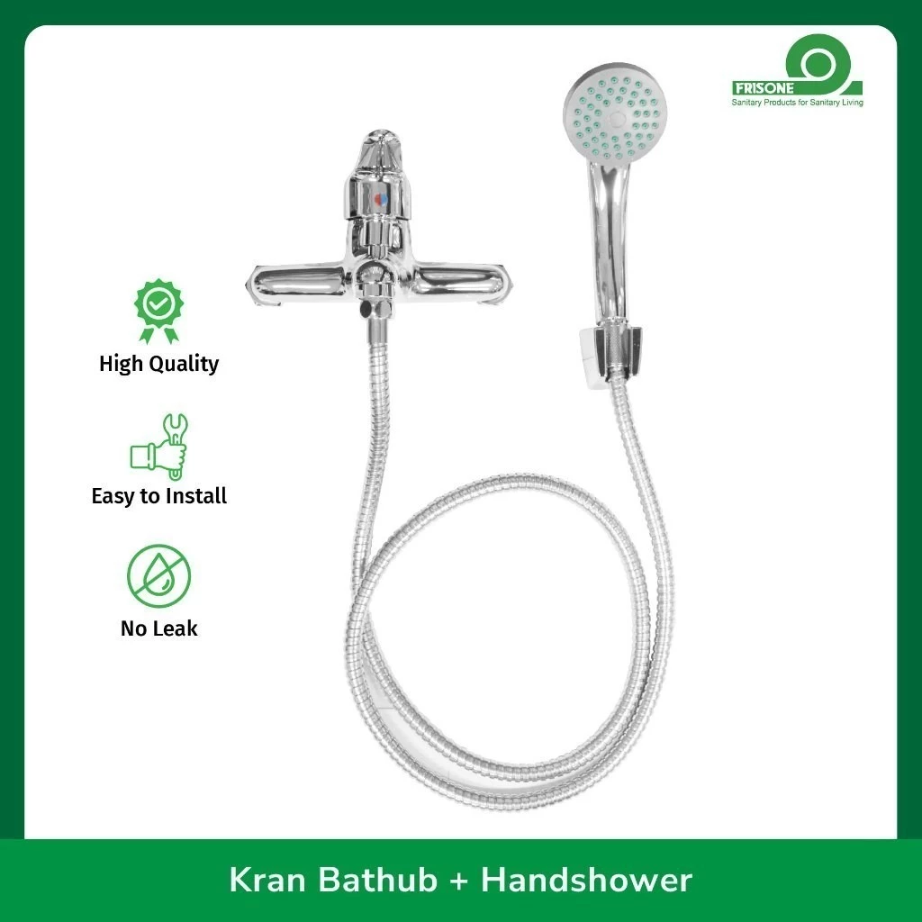 Kran Air Keran Air Mixer Panas Dingin Plus Hand Shower Keran Bathtub / Bathub Q 10007 - foto 1