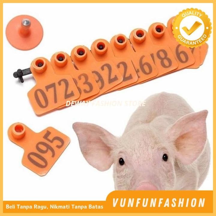Jual 001-100 EAR TAG UK PERSEDIAAN HEWAN TERNAK BABI DOMBA SAPI TELINGA ...