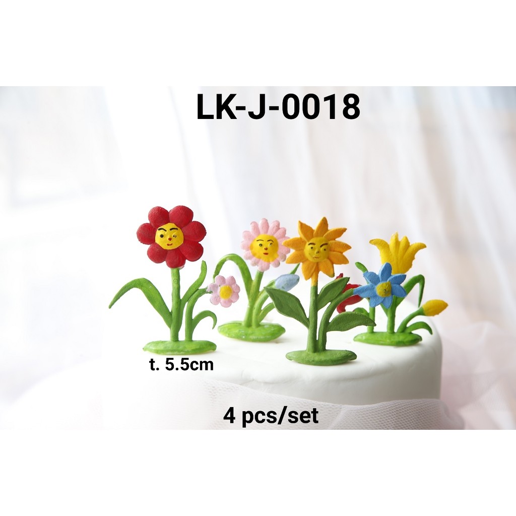 Jual LK-J-0018 Topper cake hiasan kue tart rumput tanaman bunga pohon ...