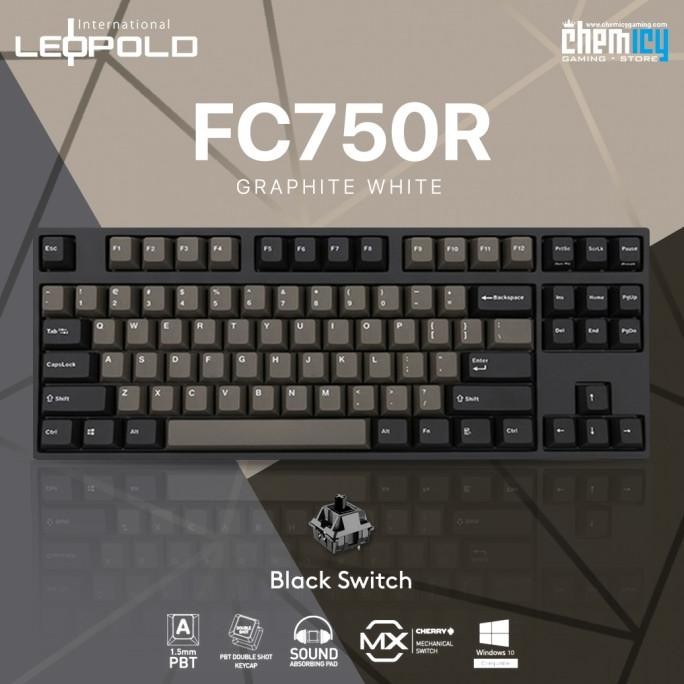 Jual CO Leopold FC750R Graphite White TKL Mechanical Gaming Keyboard ...