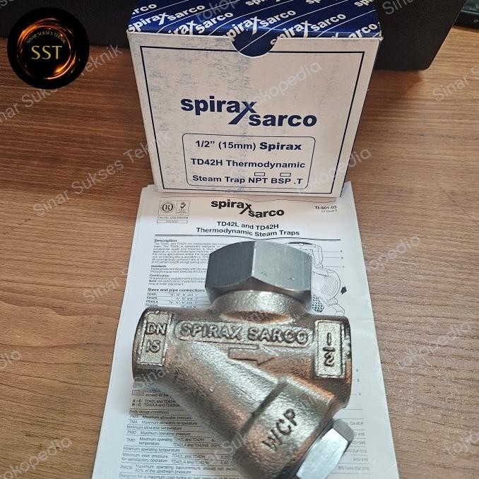 Jual Steam Trap Spirax Sarco Drat 1" Inch / Thermodynamic Td42H New ...