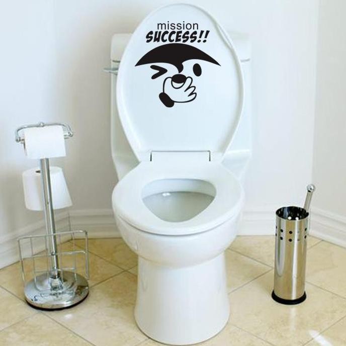 Jual SALE! STICKER WC TOILET MISSION SUCCESS STIKER DINDING CAFE RUMAH ...