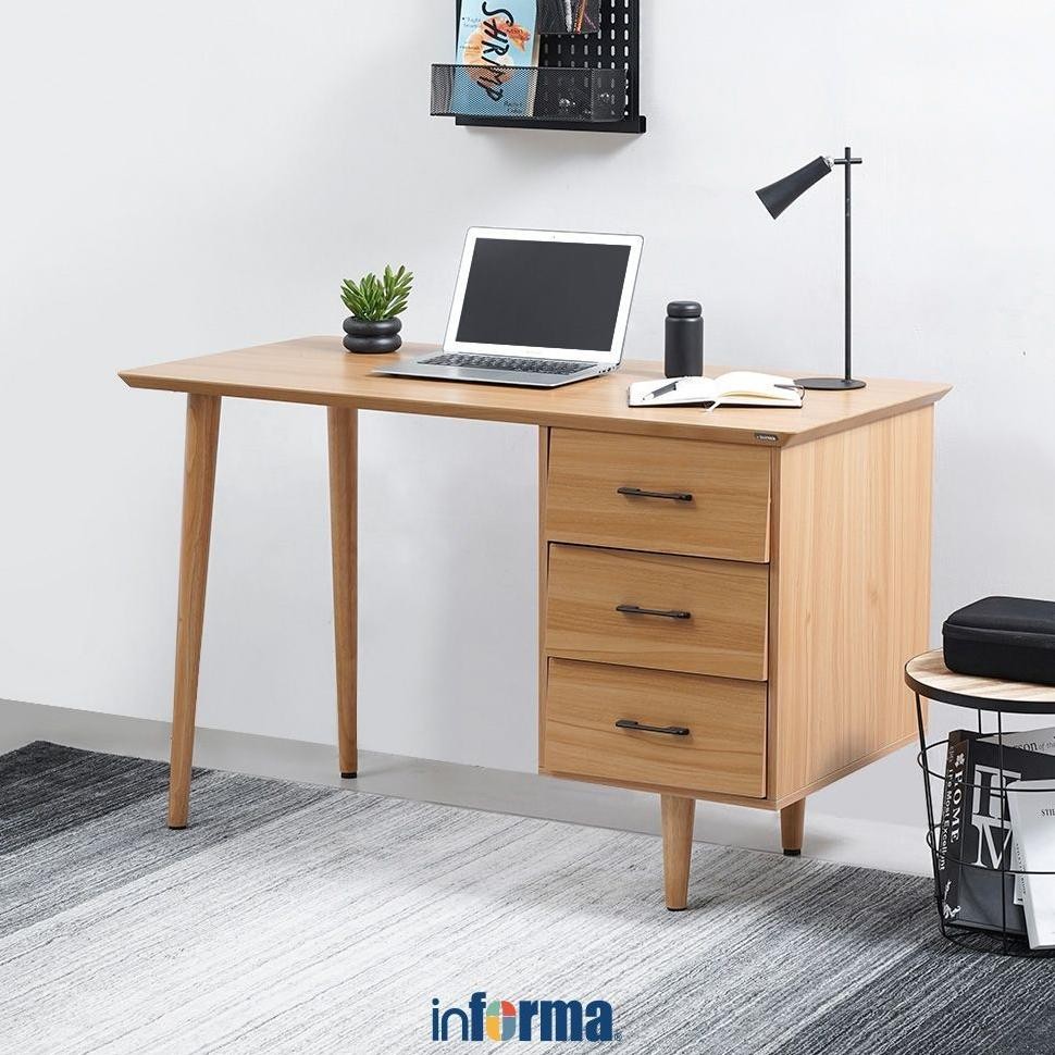 Jual RUMPIN Informa Jakk Meja Kantor - Cokelat Oak Office Table ...