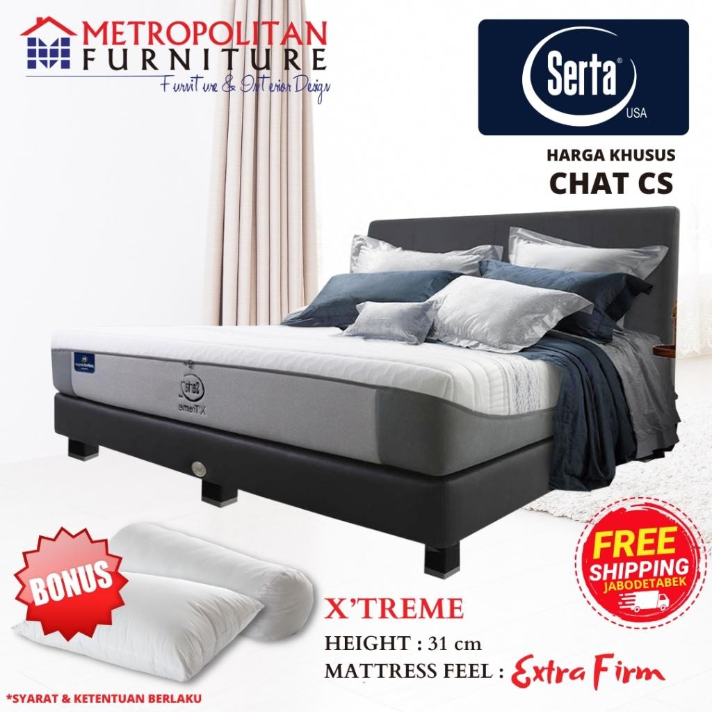 Jual Springbed Serta X'Treme Full Set Kasur Spring Bed Matras | Shopee ...