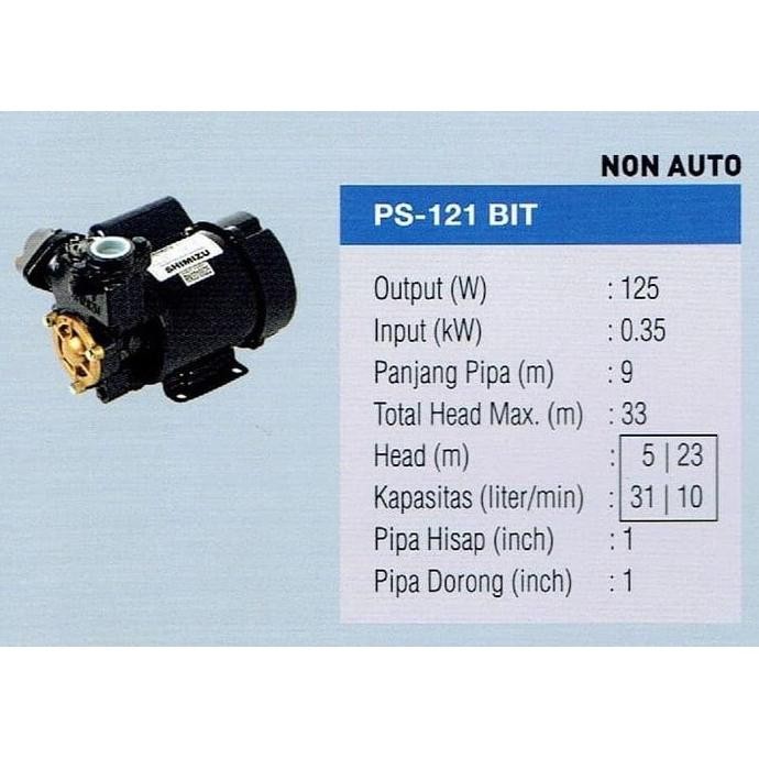 Jual Mesin Pompa Air Manual PS 121 BIT PS121BIT 125 watt MURAH | Shopee ...