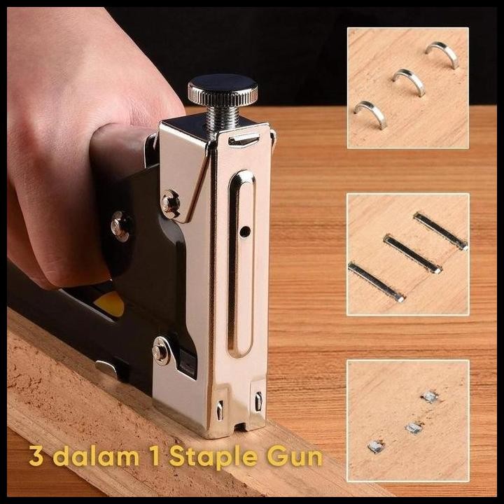 Jual (Cod) Gratis 600 Paku / Stapler 3In1 Tembak Gun Serbaguna Staples ...