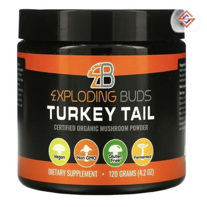 Jual Exploding Buds Turkey Tail Certified Organic Mushroom Powder 4.2 ...