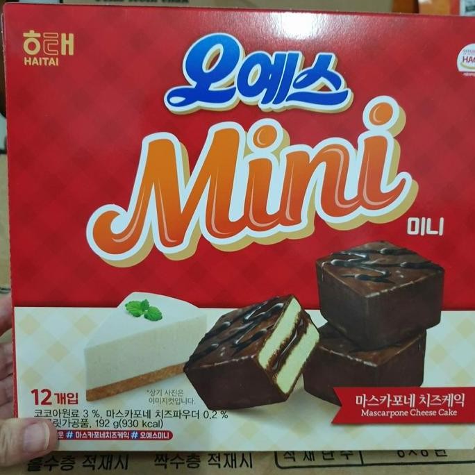 Jual Haitai Oyes Mini Mascarpone Cheese Cake Biscuit Korea | Shopee ...