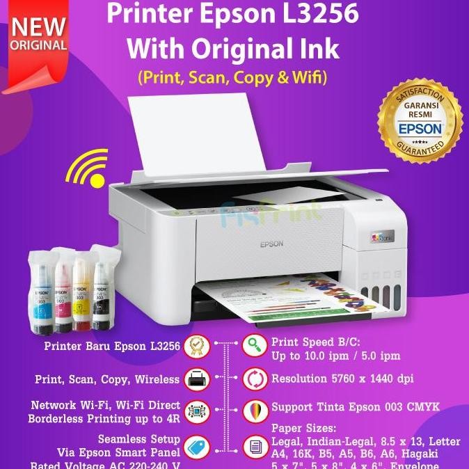 Jual Printer Epson Ecotank L3256 Print Scan Copy A4 Wireless All In One ...