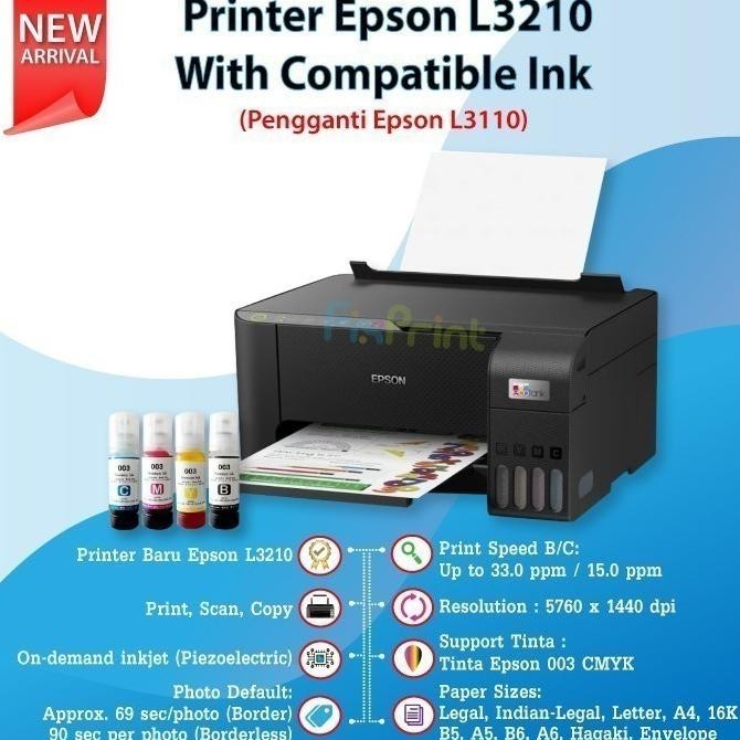 Jual Printer Epson L3210 Print Scan Copy All-In-One Multifungsi New ...