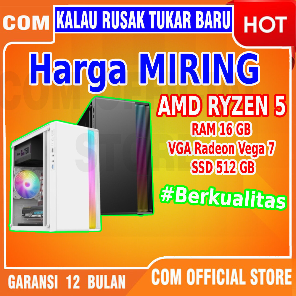 Jual PC Gaming Komputer Amd Ryzen Ryzen 3 / 5 5600G lengkap Computer