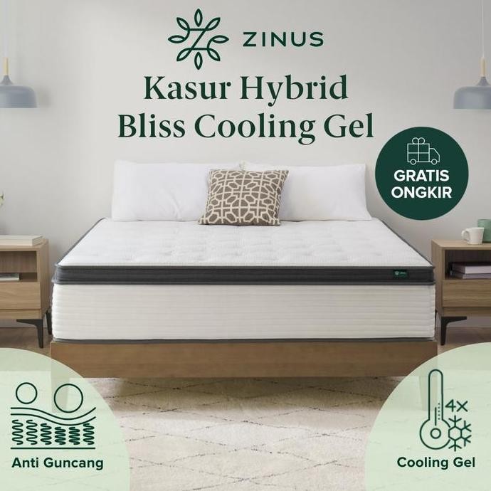 Jual Kasur Spring Bed Zinus Hybrid Bliss Cooling Gel Mattress in a Box ...