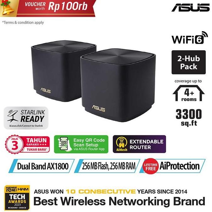 Jual Asus Zenwifi Ax Mini Xd4 Ax1800 2 Pack Zen Wifi 6 Mesh Gaming ...
