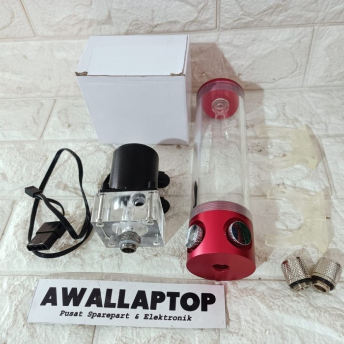 Jual ```````] watercooling water cooling reservoir tabung pompa dc 12v ...