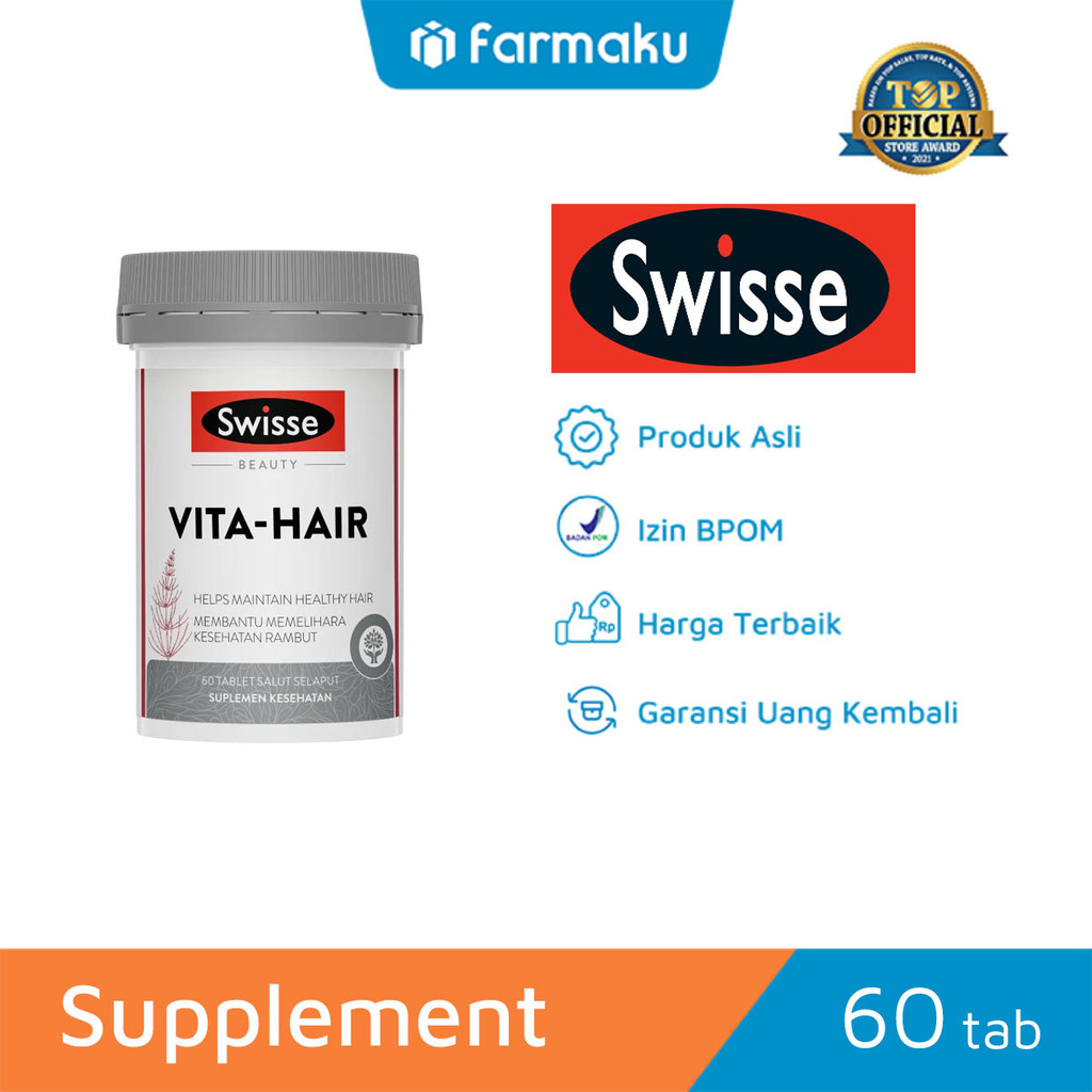 Jual Swisse Vita Hair Isi 60 Kapsul - Suplemen untuk Rambut Sehat ...