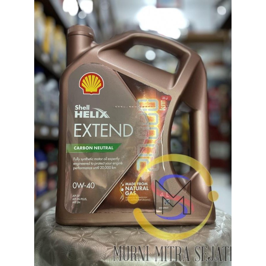 Jual Shell Helix Extend Fully Synthetic Oil SAE 0W-40 Oli HX 0W40 Galon ...