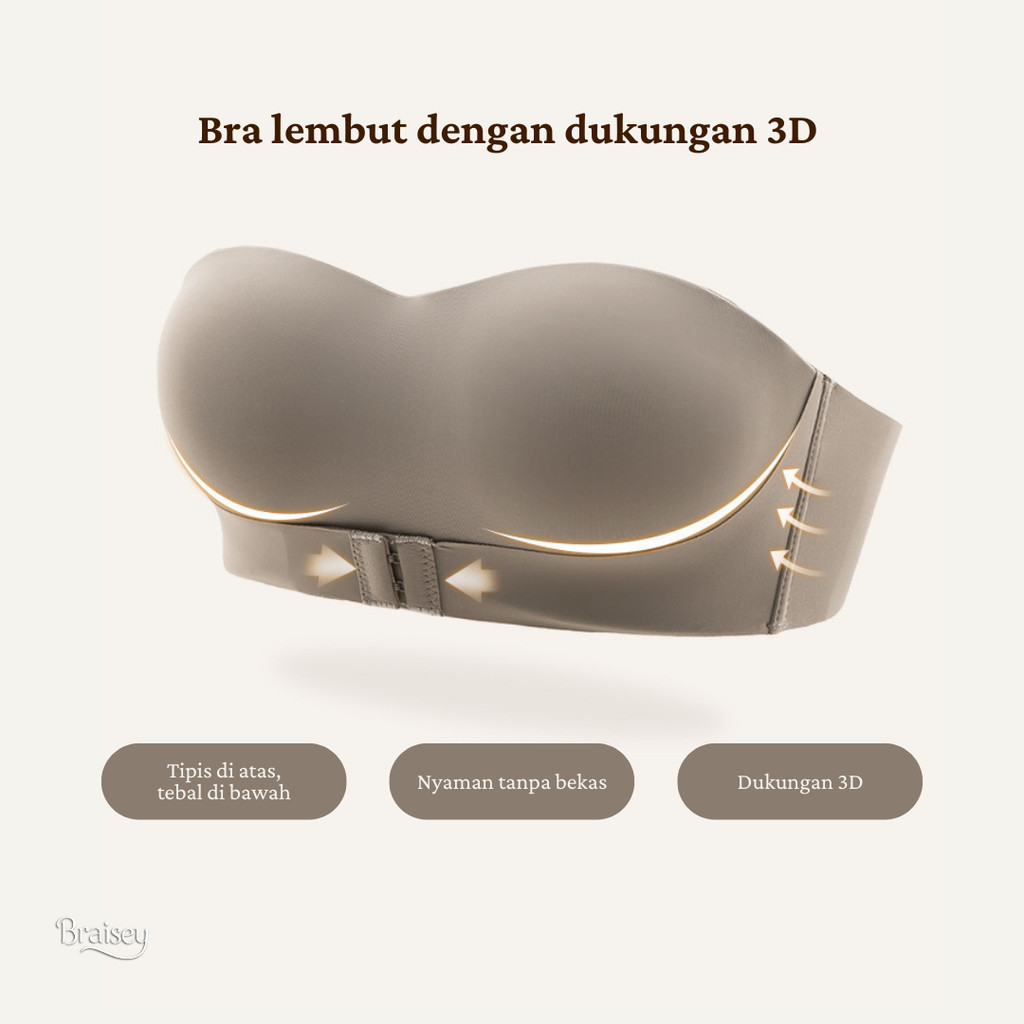 Jual BRAISEY BRA SEAMLESS DOUBLE KAIT NO KAWAT Bahan Tipis Nyaman ...
