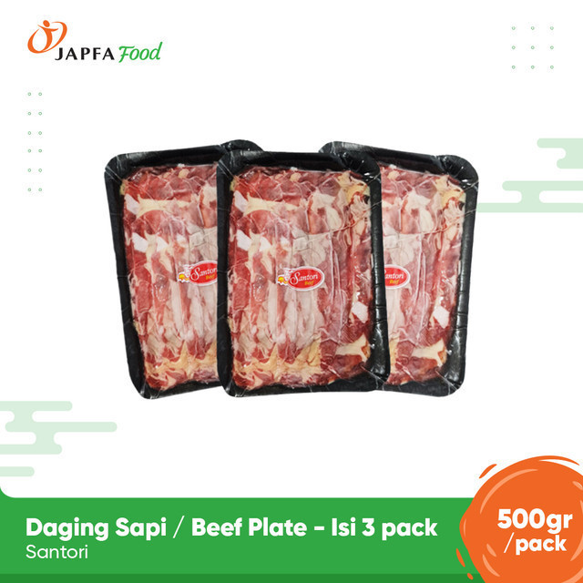 Jual Santori Daging Sapi / Slice Beef Shabu / Beef Plate 500 gr - Isi 3 ...