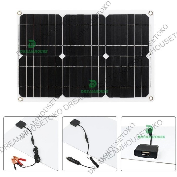 Jual 100W SOLAR PANEL PANEL SURYA PEMBANGKIT LISTRIK TENAGA SURYA 60W ...