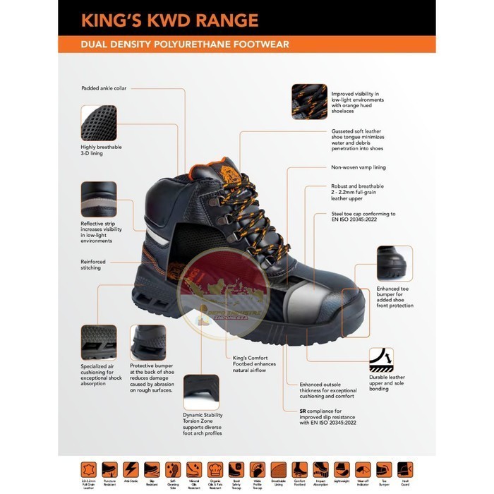 Jual Sepatu Safety / Kings Honeywell Safety Shoes KWD 205X Steel Toe ...