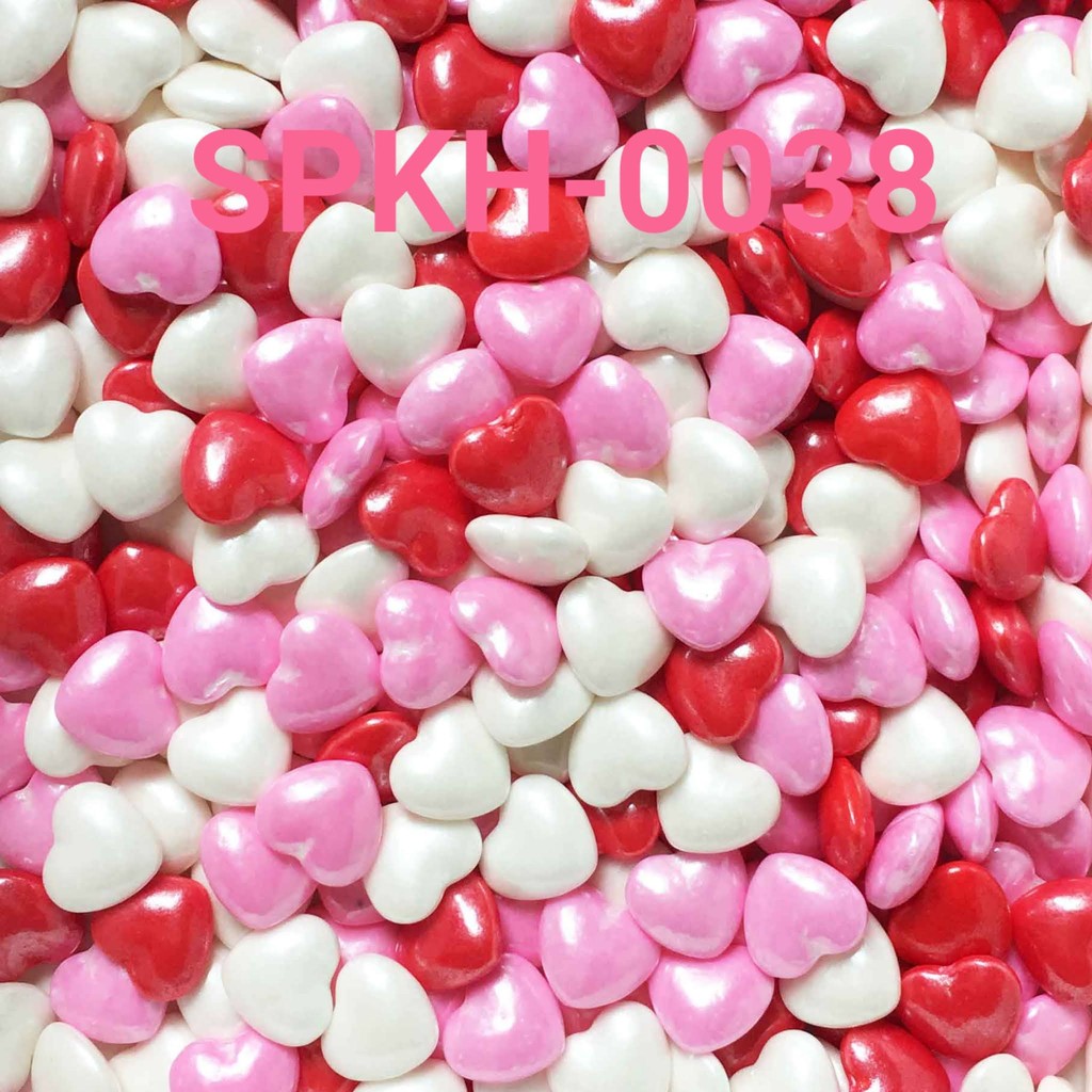 Jual SPKH-0038 Sprinkles sprinkle sprinkel 500gr hati merah putih ...