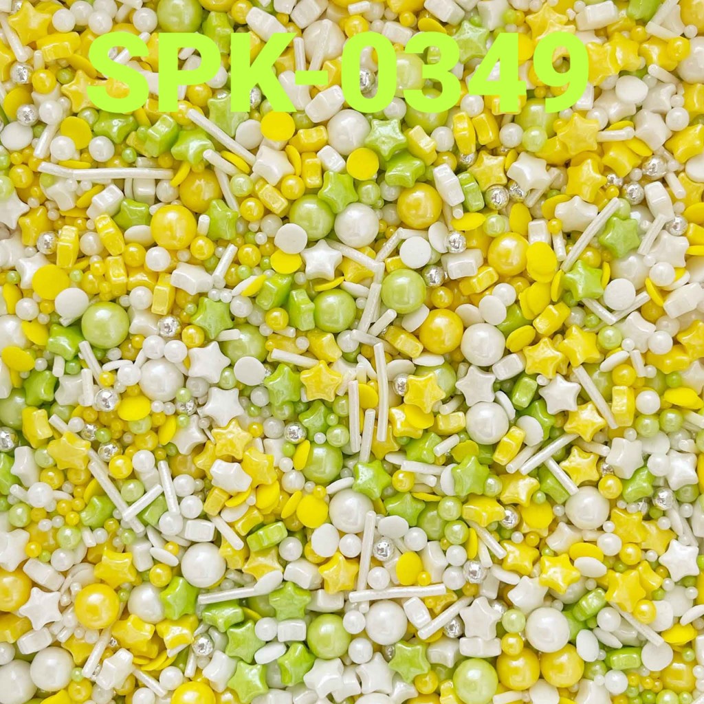 Jual SPK-0349 Sprinkles sprinkle springkel 1kg mutiara bintang kuning ...