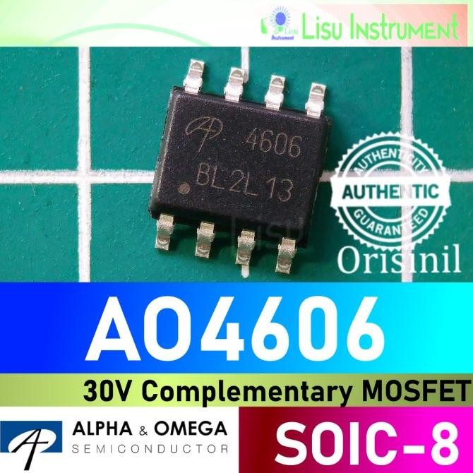 Jual Update AO4606 30V Complementary MOSFET 4606 SOIC-8 Alpha & Omega ...