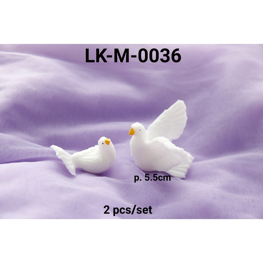 Jual LK-M-0036 Topper mainan kue tart cake lokal burung merpati dove ...