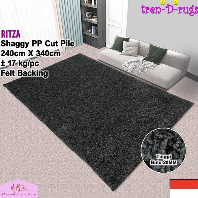 Jual Grosir Tren-D-Rugs Karpet Shaggy Jumbo Besar 240X340 Polos ...