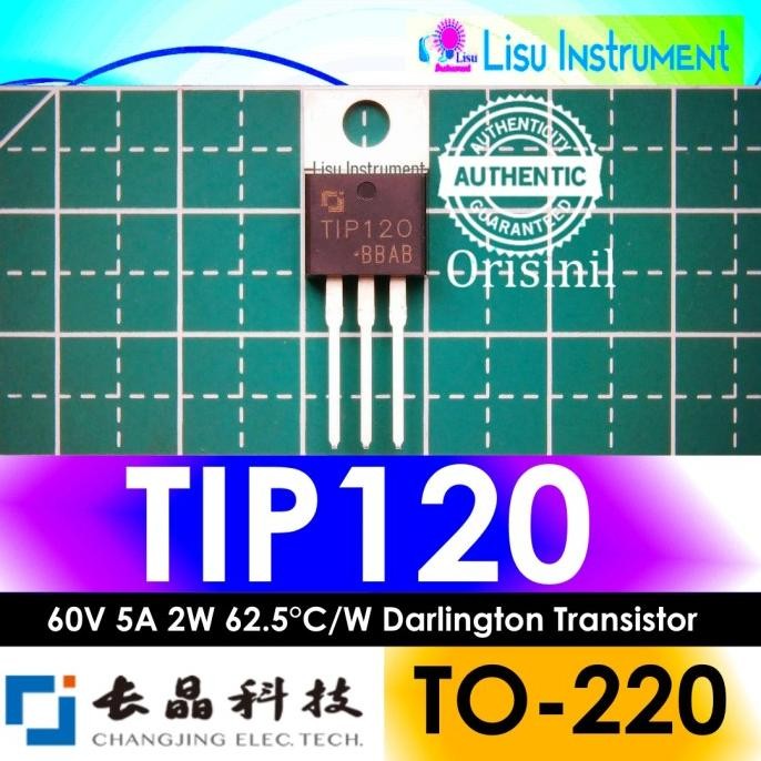 Jual Baru TIP120 60V 5A 2W 62.5C/W Darlington Transistor TO-220 ...