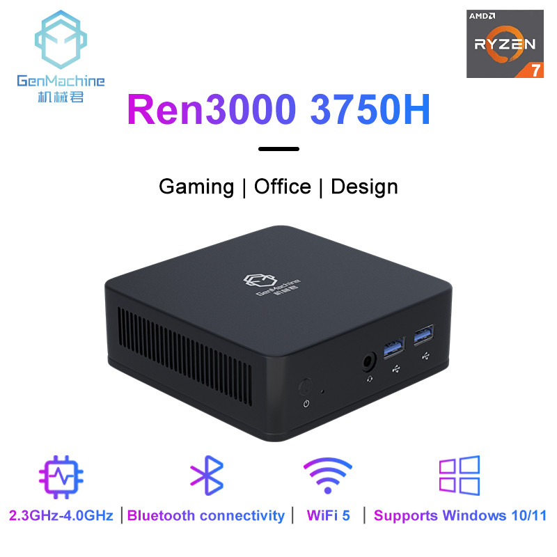 NiPoGi AM02 Mini PC   Windows 11 Pro / AMD Ryzen 3750H / 16GB DDR4 512gb Ssd