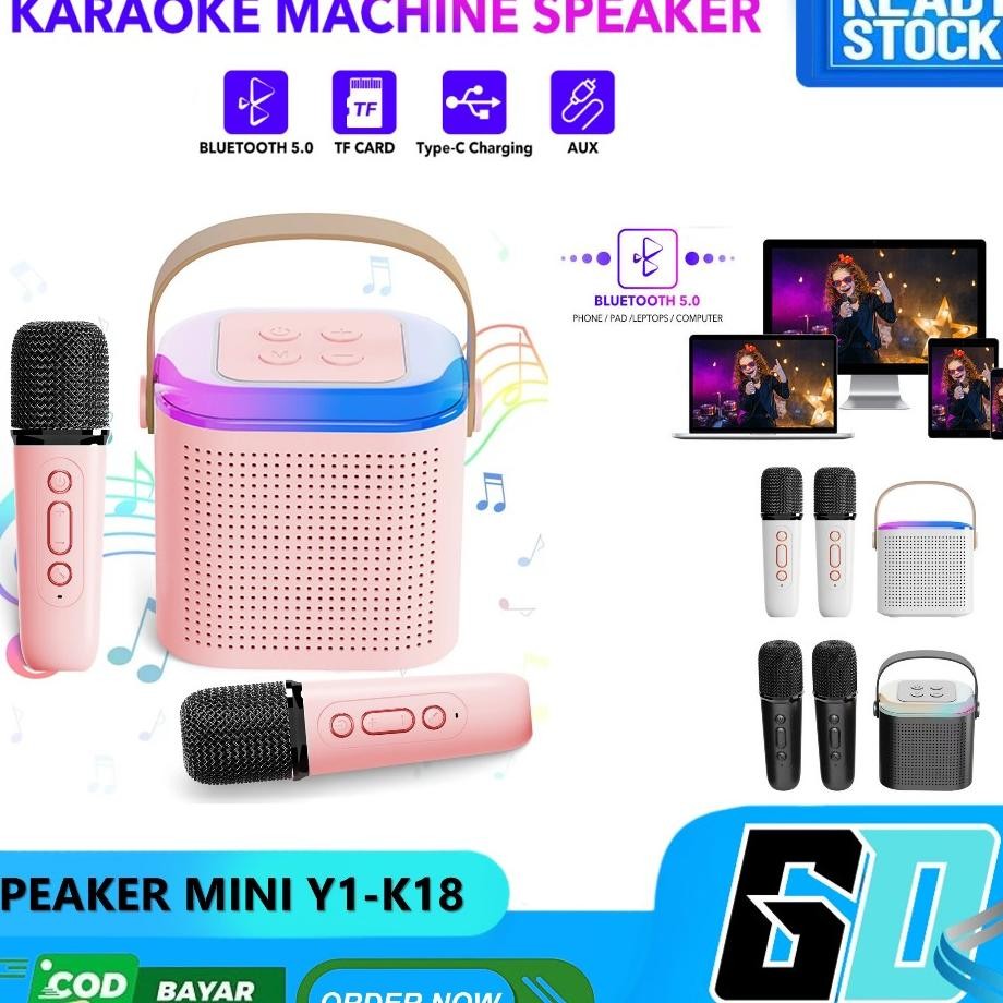 Jual Speaker Bluetooth Mini Karaoke 2Mic 1 Set Rgb Hi-Fi Sounds ...