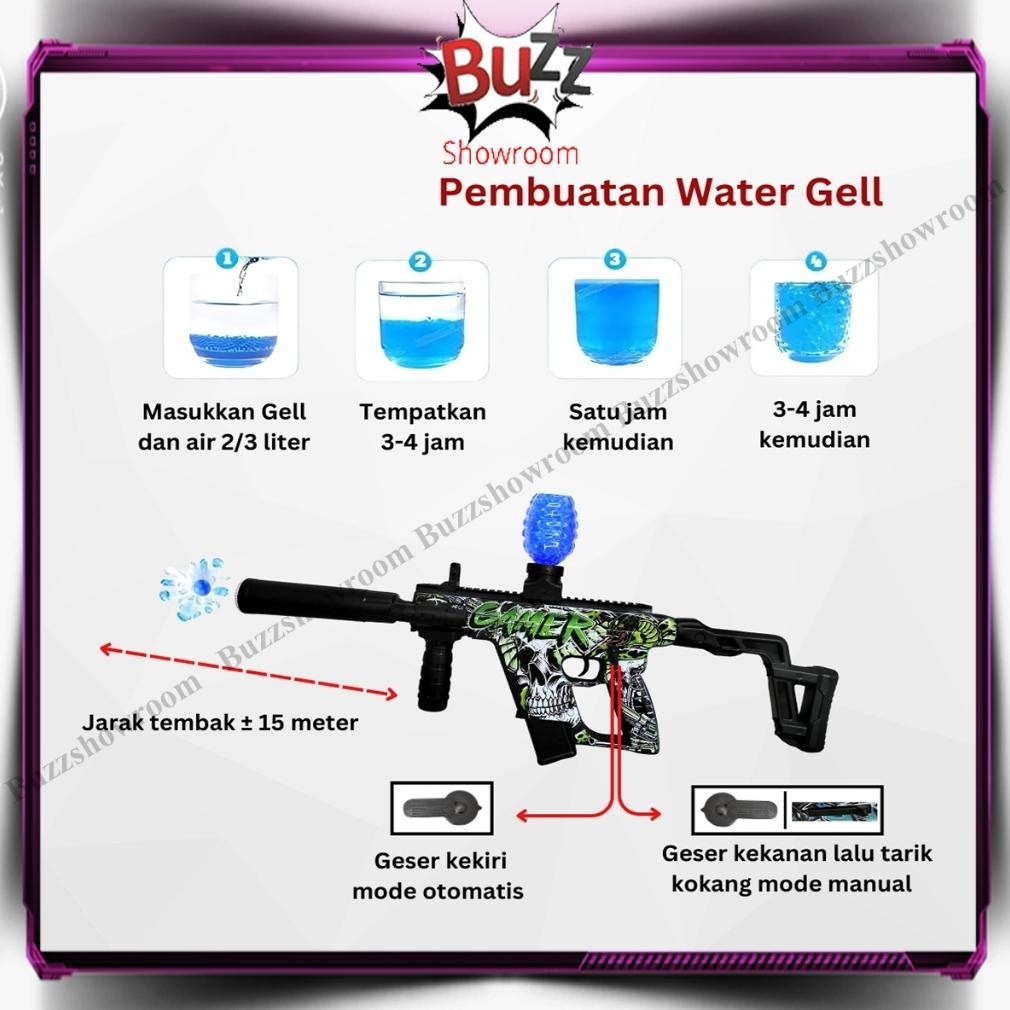 Jual df-7 Tembakan Anak WGG Kriss Vector Water Gel Blaster Mainan ...