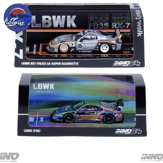 Jual INNO64 EXPO CHINA 2024 LBWK F40 SILVER CHROME + RX7 (FD3S) LB ...