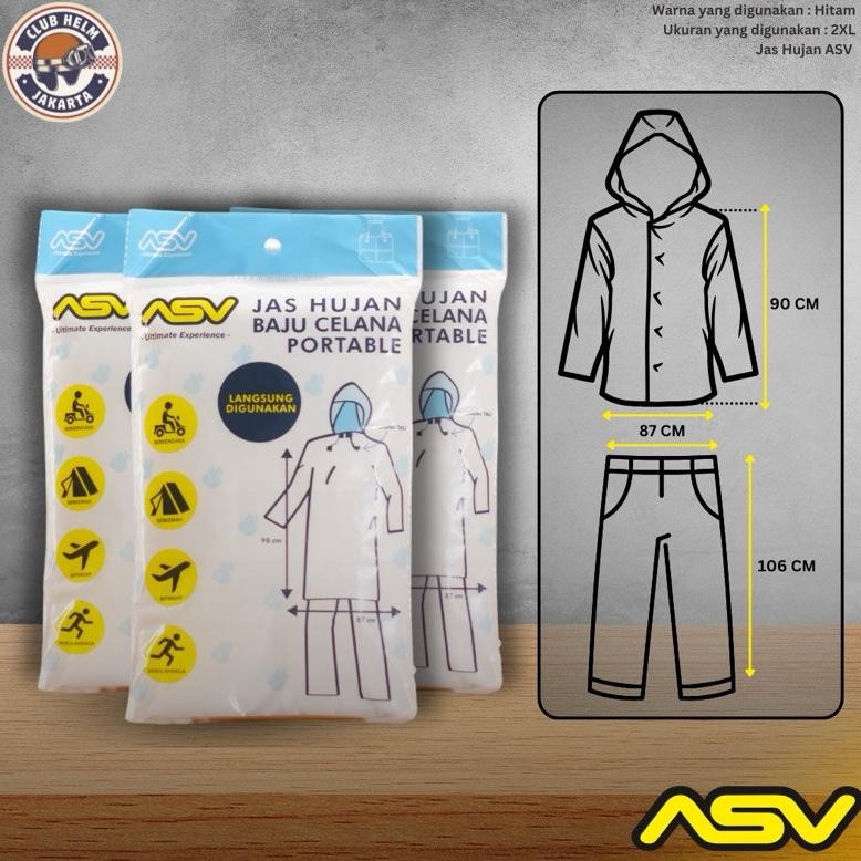 Jual fb-4 Jas Hujan Portable ASV Bening / Transparan Setelan Terusan ...