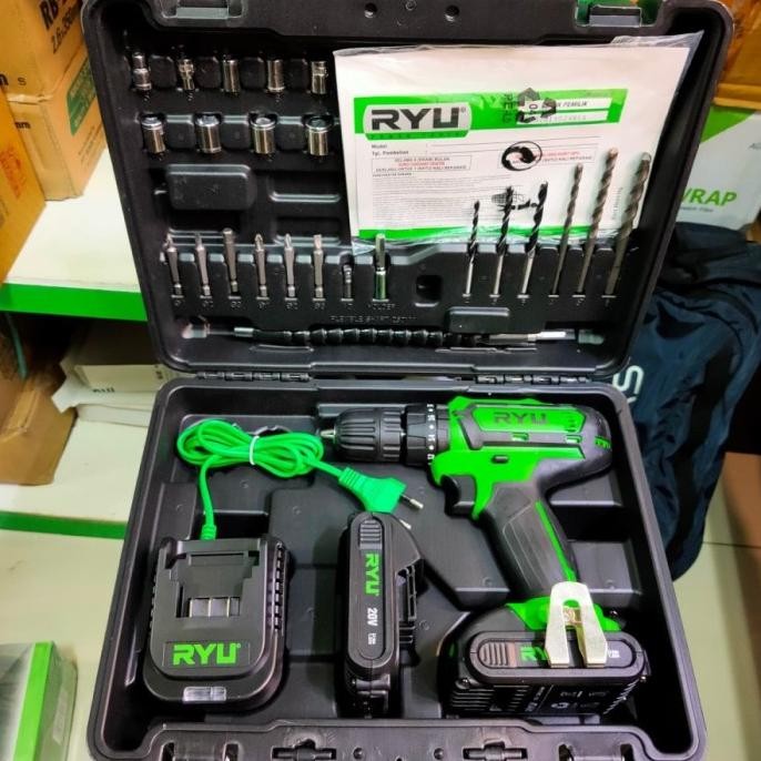 Jual TEKIRO RYU MESIN BOR SET 20 V BATERAI CORDLESS BETON CAS murah ...