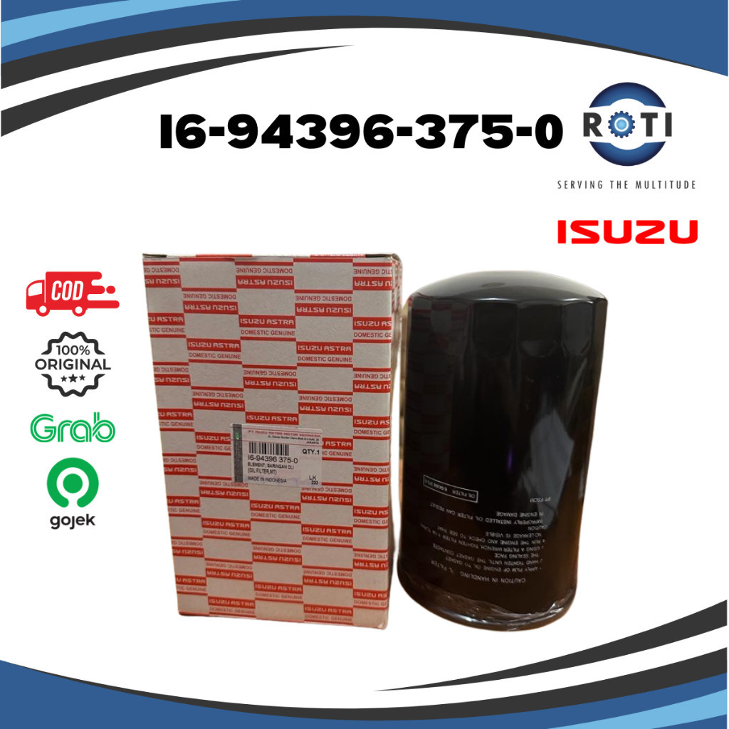 Jual ISUZU FILTER OLI GIGA FVM/FVR/FVZ I6-94396-375-0 ORIGINAL | Shopee ...