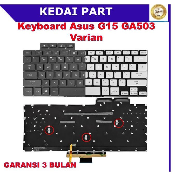 Jual Keyboard Asus Rog Zephyrus G15 Ga503 Ga503Qm Ga503Rm Backlight New ...