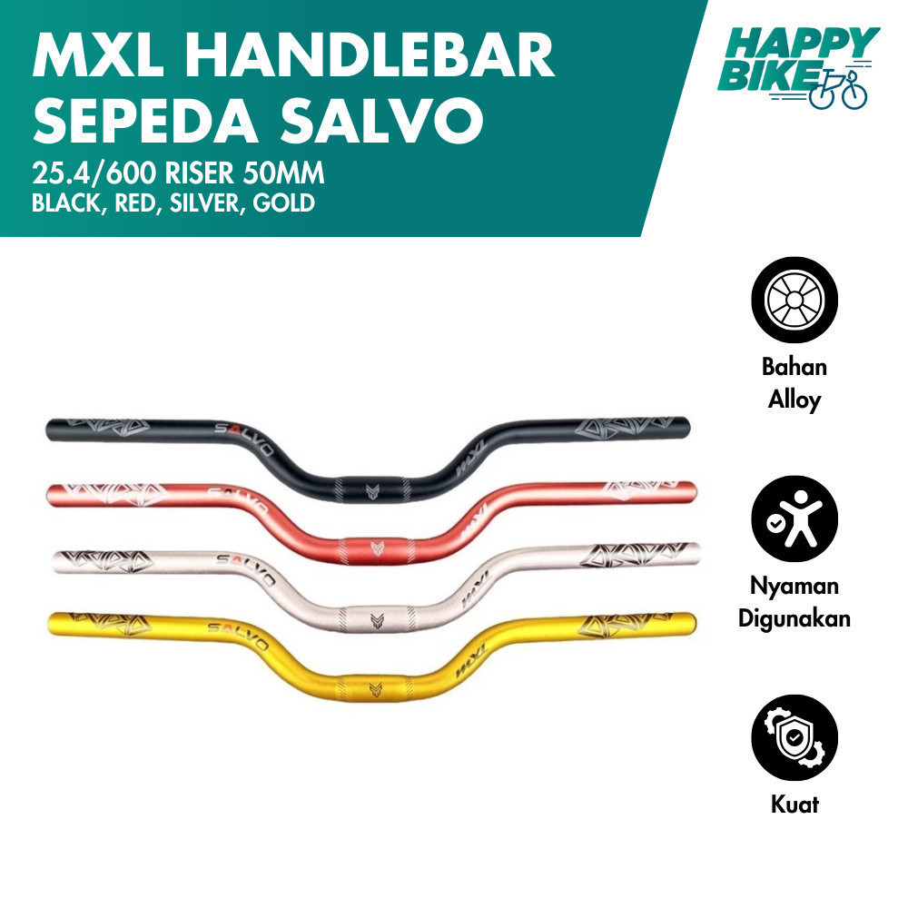 Jual MXL Stang Sepeda Stir Salvo Handle Bar 25,4 600 Riser 50mm ...
