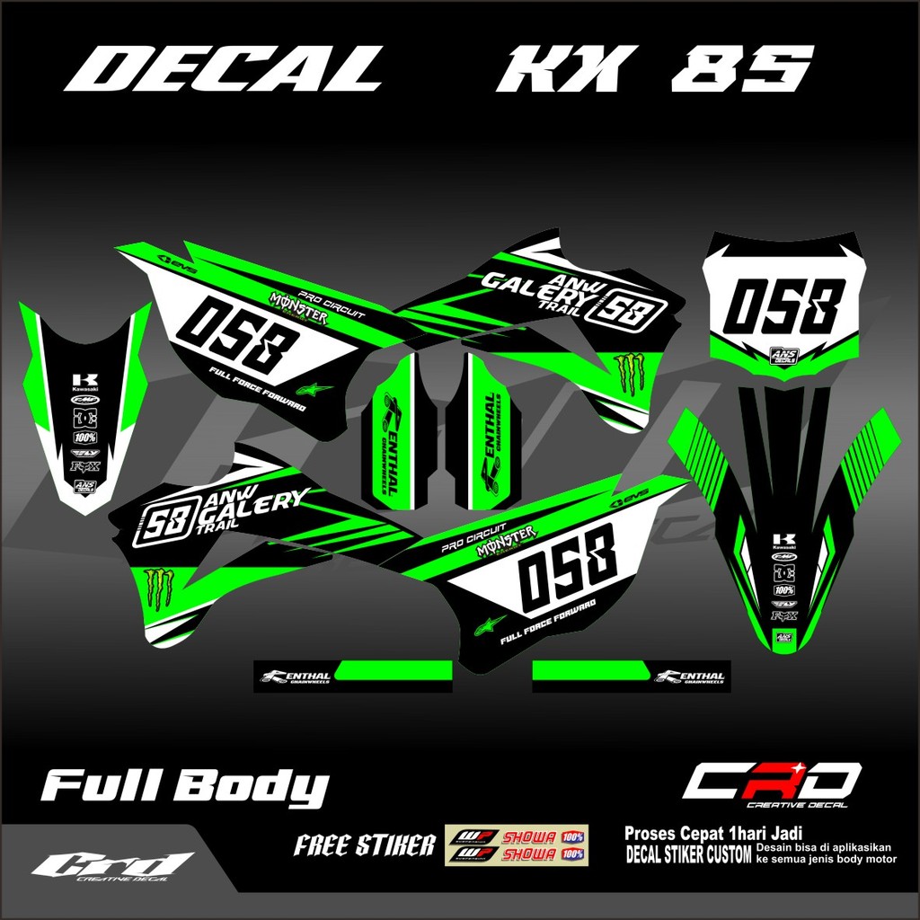 Jual DECAL STICKER Kx 85 FULL BODY DECAL KX 85 DECAL STIKER VARIASI ...