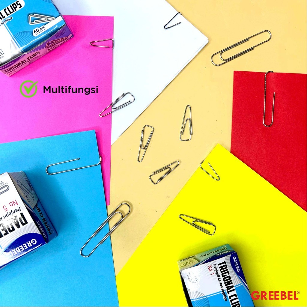 Jual GREEBEL Klip Kertas Trigonal Clip / Klip Kertas Segitiga ...