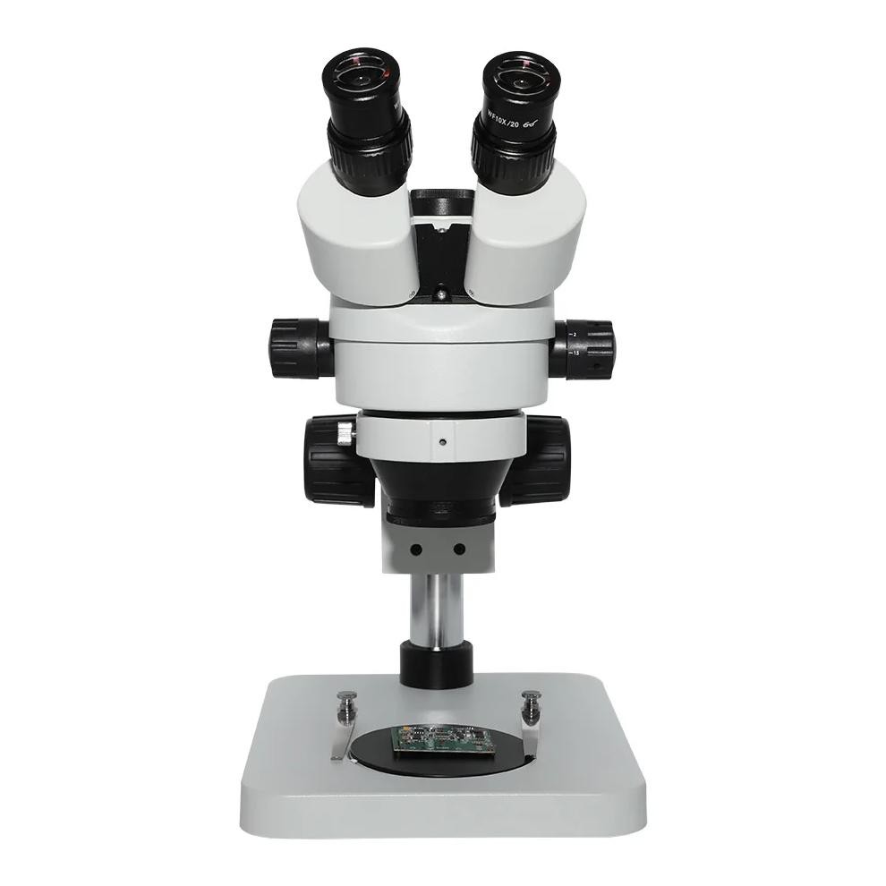 Jual SZM7045-B1 Trinocular ZOOM 1:6.4 7X-45X Stereo Microscope with LED ...