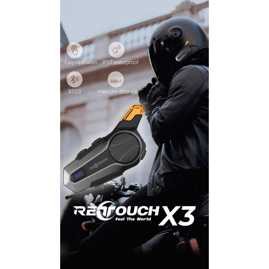 Jual NEW Intercom Retouch x3 Bluetooth Headset Original | Shopee Indonesia