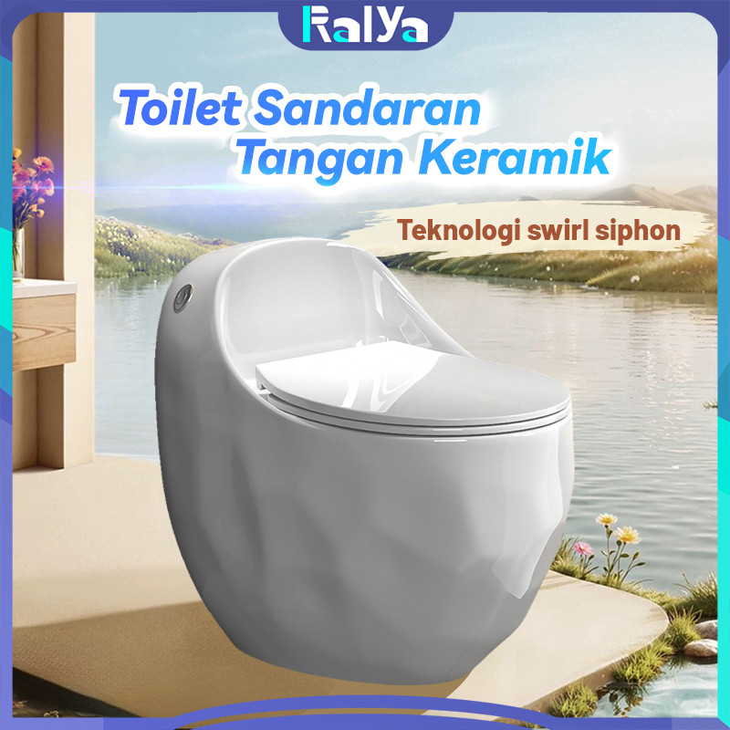 Tekstur Gelombang Toilet Kloset Duduk /Luxury Multifungs Tangki/Body Kulit telur Tutup Slow Europe multifungsi RALL