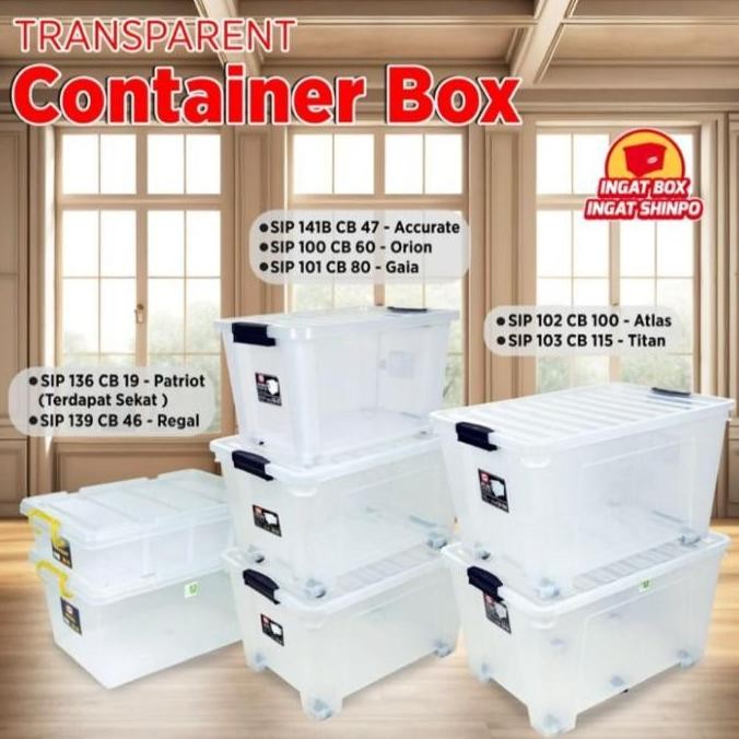 Jual Shinpo 100 Orion Container Box 60 Liter CB 60 Transparan Bening ...