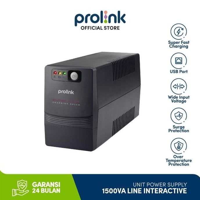 Jual Prolink 1500Va Line Interactive Ups Super Fast Charging Universal ...