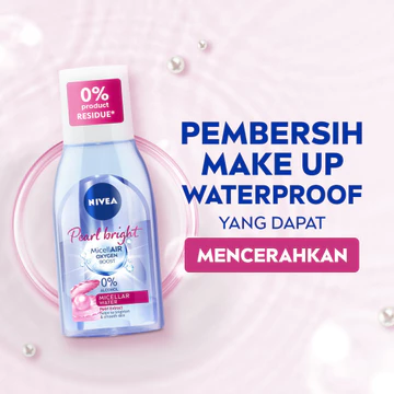 NIVEA Micellar Water MicellAir Pearl Bright 125ml Pembersih Make Up Tanpa Alkohol Makeup