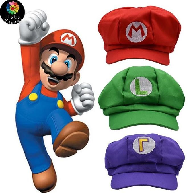 Jual topi super mario Hat Cap Luigi Brosopi Cosplay Anime Cap Hat ...